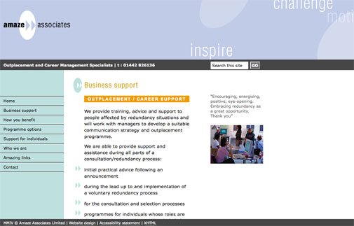 Amaze Associates Limited website