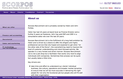 Scorpos Limited website