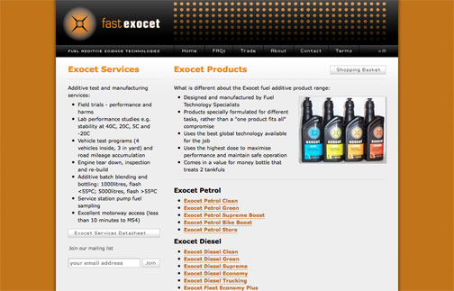 Fast Exocet Limited website