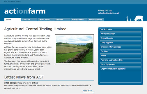 ACT Actionfarm main website