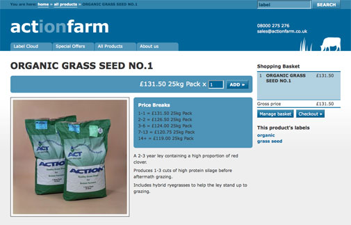 ACT Actionfarm shopping website product